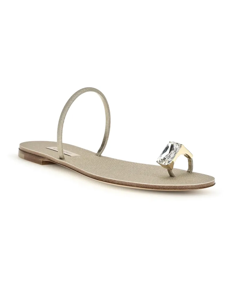 Casadei Women's Soraya Solar Eclipse Goldust-Iconic Calf Leather Bos Taurus Sandal Gold