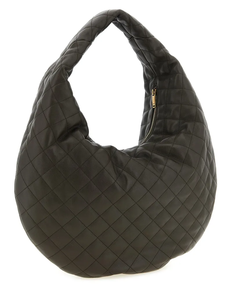 Saint Laurent Women's Brown Lamb Leather Shoulder Bag Black