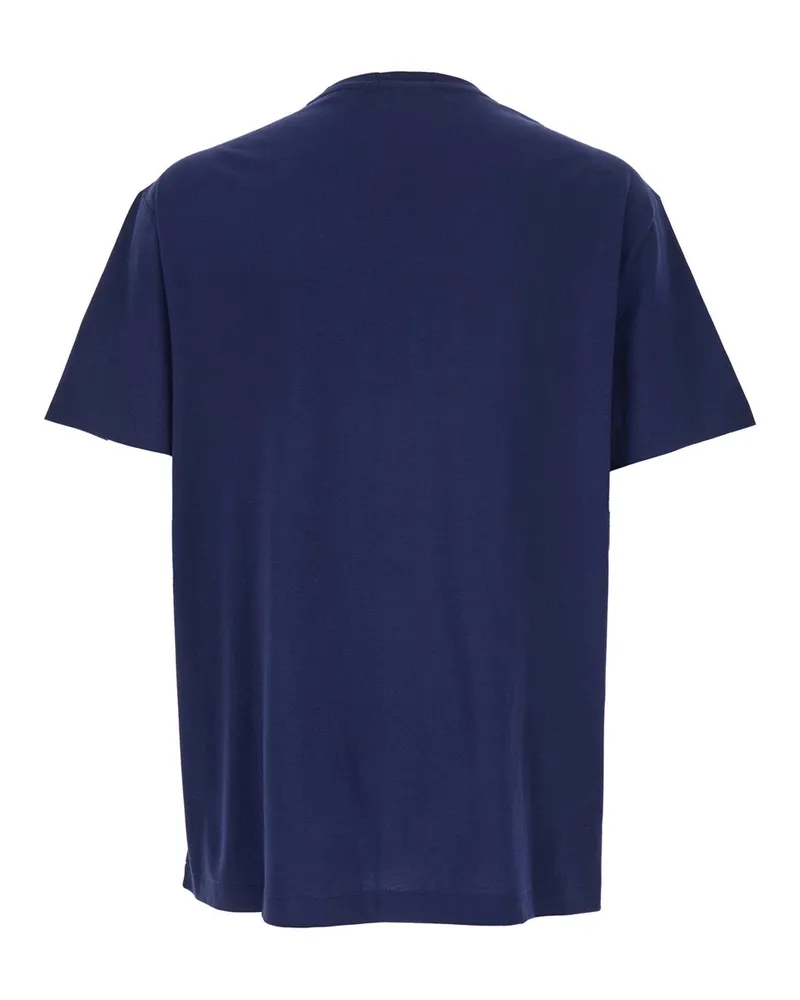 Ralph Lauren Logo-Embroidered Cotton T-Shirt — Navy Navy