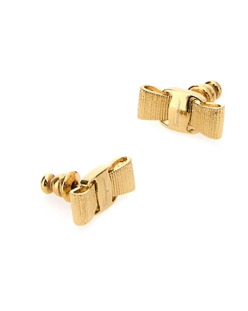 Ferragamo Women's Gold Metal Vara Earrings Oro Orecchini Oro