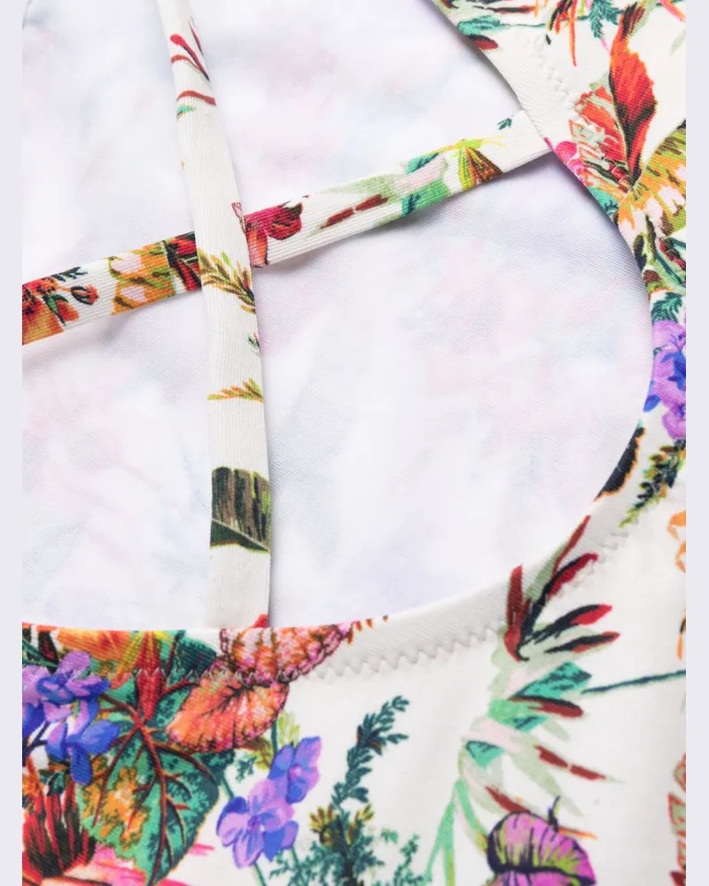 Anjuna Mara One-Piece Swimsuit — Multicolor White