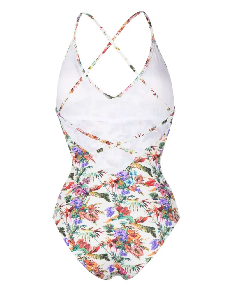 Anjuna Mara One-Piece Swimsuit — Multicolor White