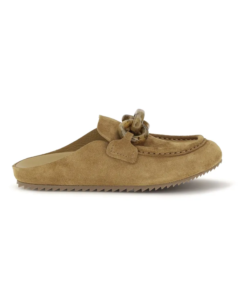 Pedro Garcia Women's Bilma Mules Alpaca Castoro-Tortoise Sandal Beige