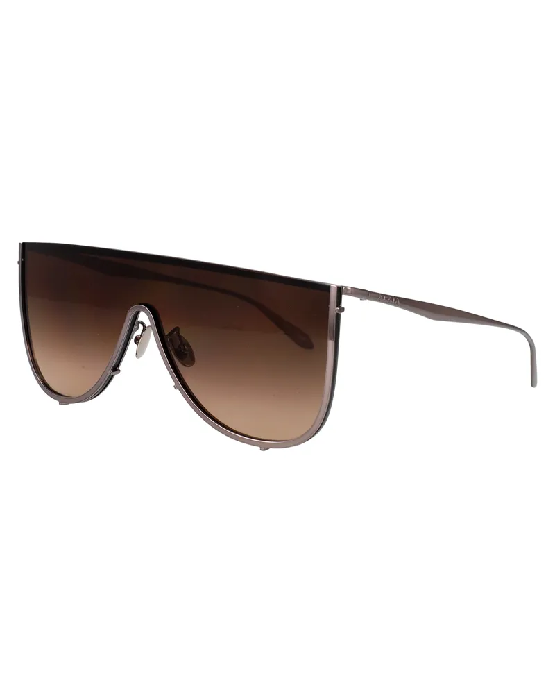 Alaïa Women's Sunglasses Aa0094s Ruthenium-Ruthenium-Brown Metal Brown