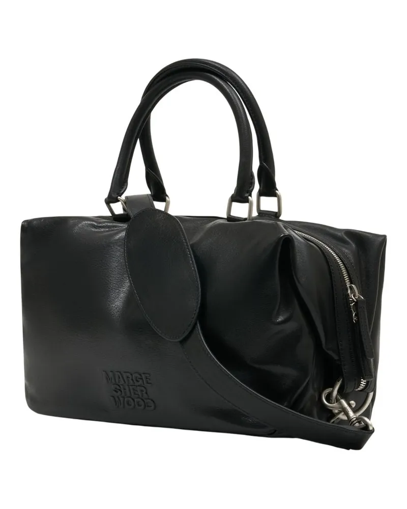Marge Sherwood Women's Dumpling Shoulder Bag Black Lambskin Black