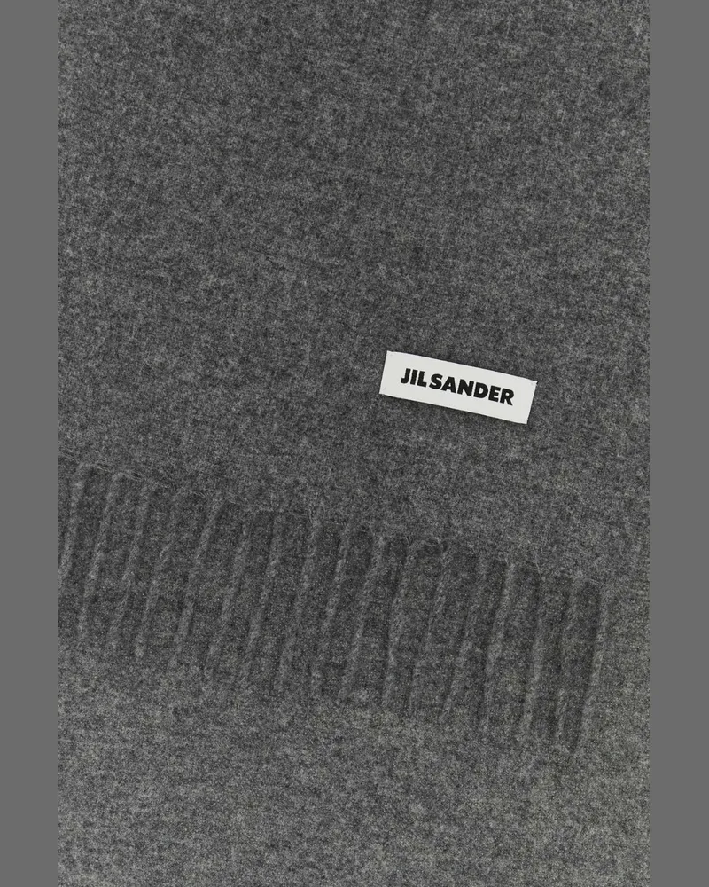 Jil Sander Men's Dark Grey Wool Scarf 037 Exterior: Virgin Sciarpe E Foulard Scarfs Gray