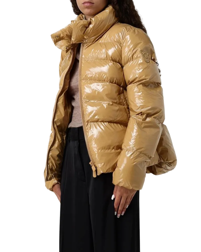 Pinko Women's Winter Jacket Beige Polyamide Apparel - Outwear Beige