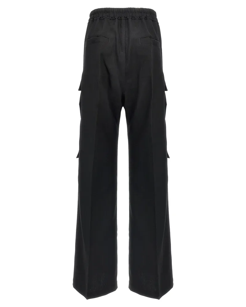 Rick Owens Women's Black Wool Cargo Pants Black