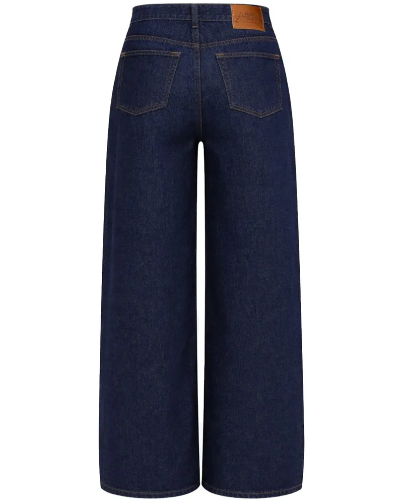 Ganni Organic Cotton Straight Leg Jeans — Blue Blue