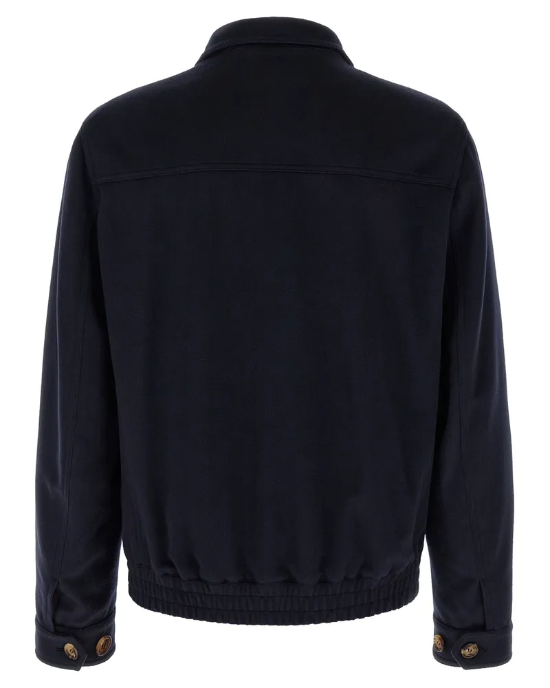 Brunello Cucinelli Virgin Wool Beaver Jacket — Navy Navy