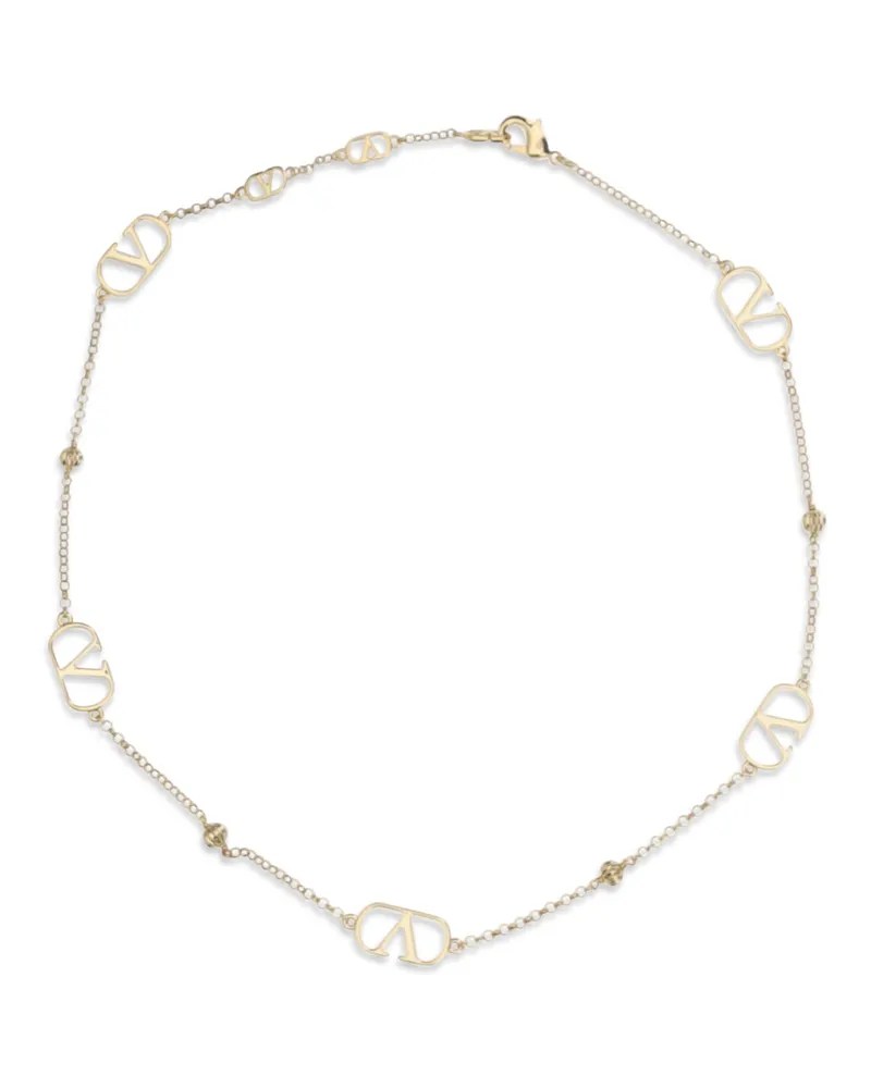 Valentino Garavani Women's Necklace Vlogo Signature Gold-Tone Metal Necklaces Gold