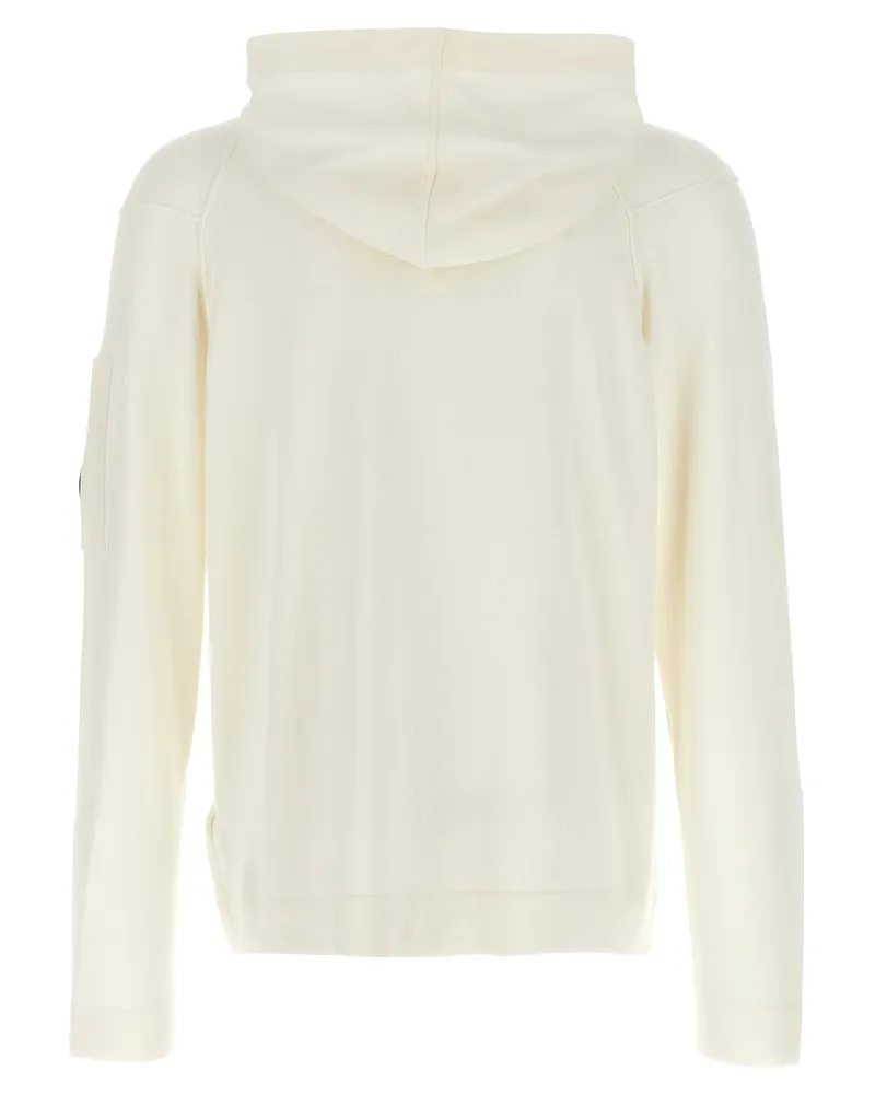 C.P. Company Sea Island Cotton Hoodie Sweatshirt — Cream Cream
