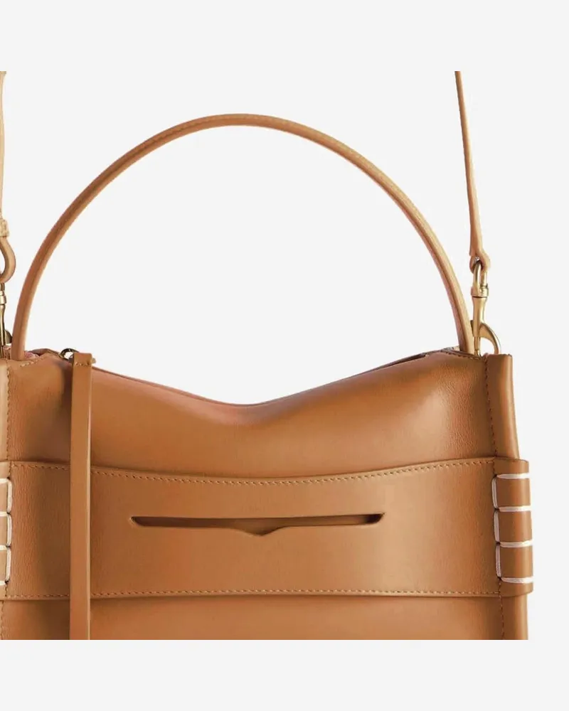 J.W.Anderson Women's Shoulder Bag Leather Loafer Light Brown Brown