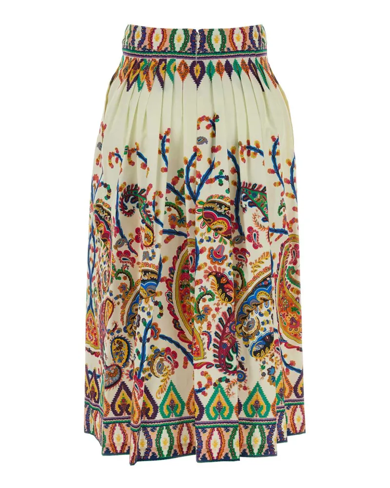 Etro X0800 Cotone Gonne Skirt Beige