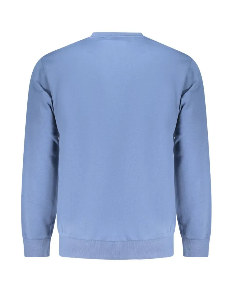 Timberland Logo-Embroidered Cotton Sweatshirt — Blue Blue