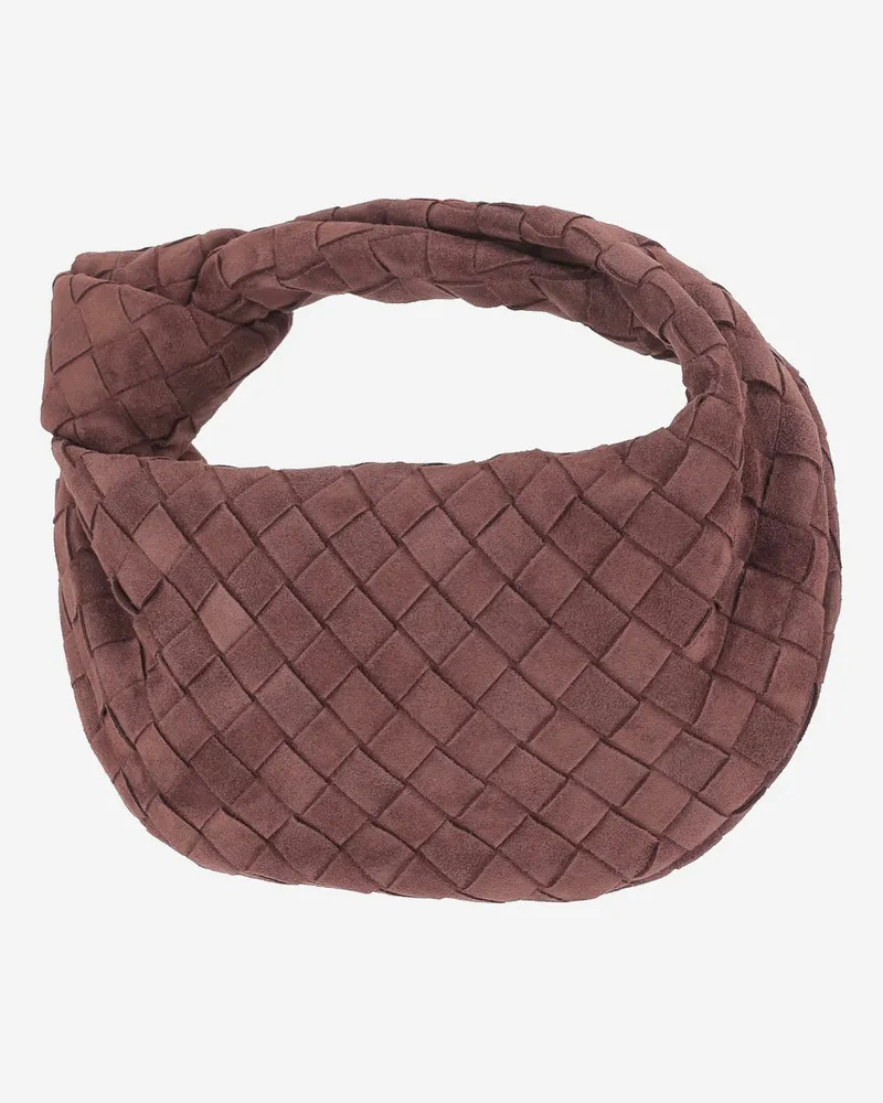 Bottega Veneta Women's Shoulder Bag Jodie Mini Brown Suede Brown