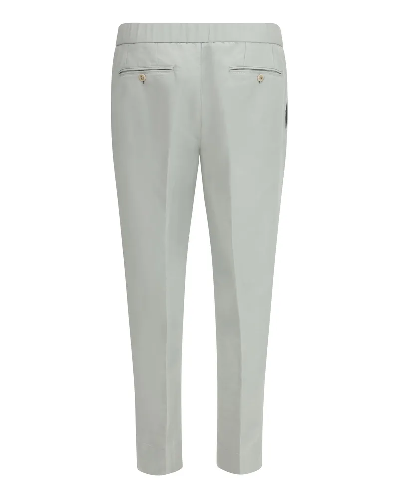 Brioni Men's Pants Melbourne Lead Linen; Cotton Trousers Gray