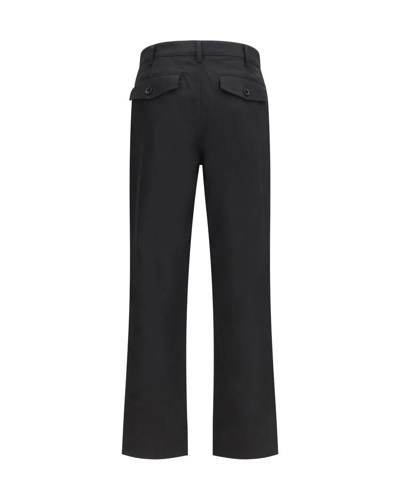 Burberry Men's Check Chino Black Cotton Black