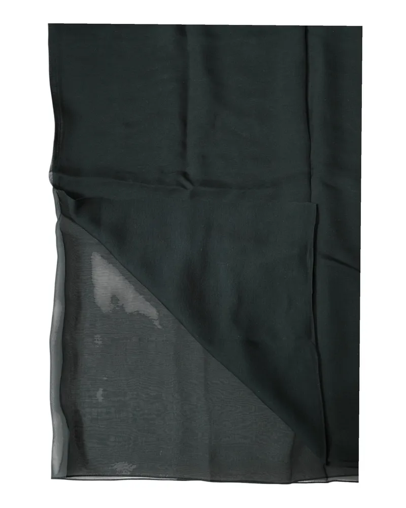 Dolce & Gabbana Women's Dark Green Silk Neck Wrap Foulard Scarf Green