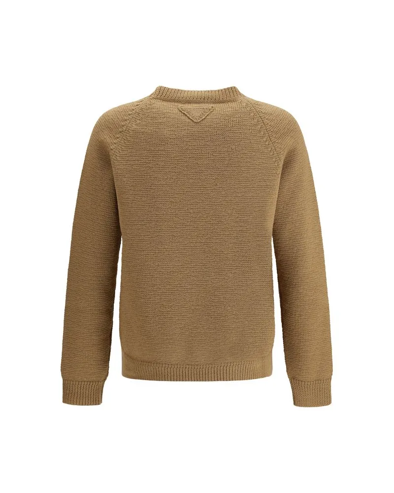 Prada Men's Beige Wool Oves Aries Sweatshirt Clothing Beige
