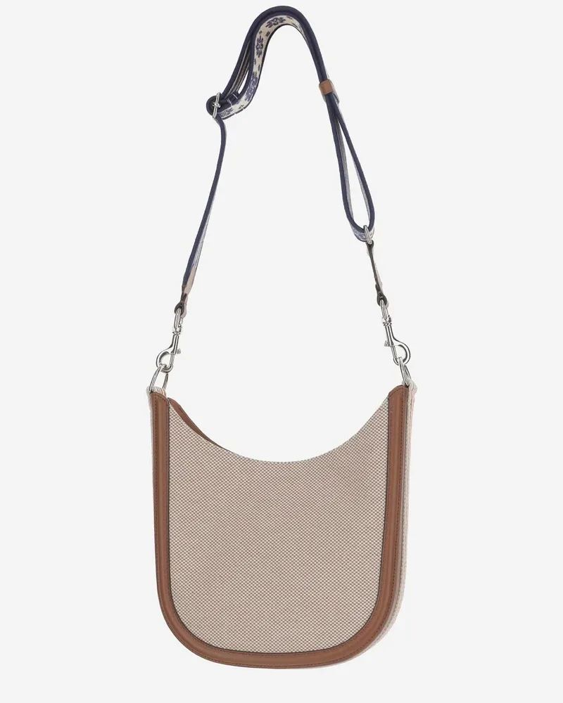 Valentino Garavani Men's Signature Vlogo Shoulder Bag Beige Cotton; Leather Beige