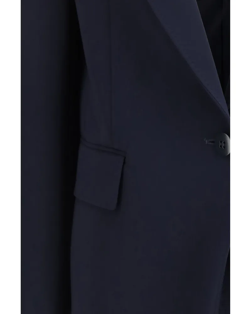 Max Mara Women's Blazer Bosco Cady Blue Triacetate Jacket Blue