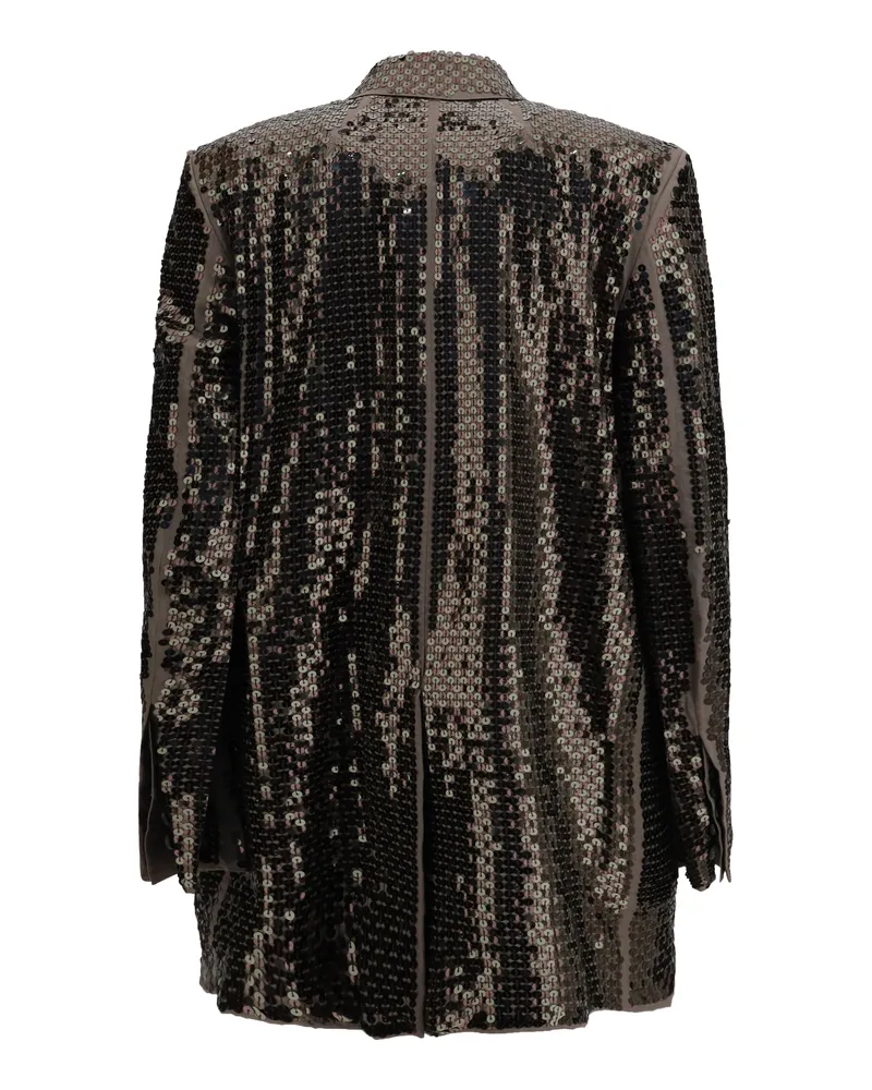 Rick Owens Women's Concordian Embroidered Single-Breasted Jacket Dust-Bronze Cotton Dust/bronze Bronze
