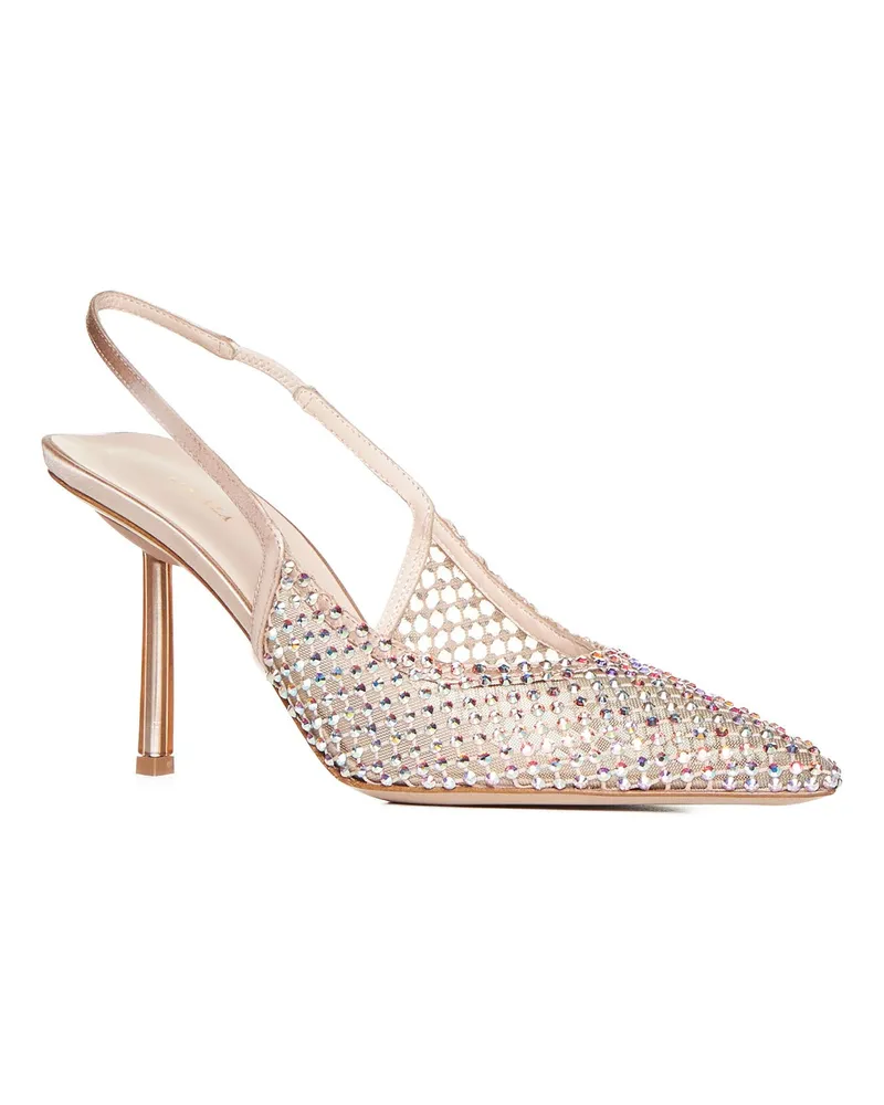 Le Silla Women's Sandals Embrace Pink Lamé Polyamide Pumps High Heel Shoes Pink