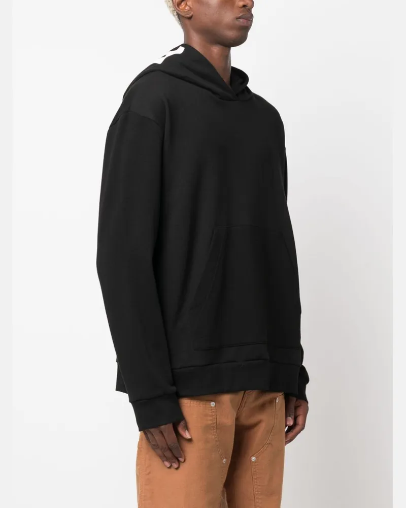 Peuterey Logo-Print Cotton Hoodie — Black Black