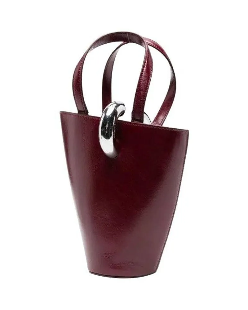 Jacquemus Women's Bucket Bag Bordeaux Calf Leather Bucket-bags Red