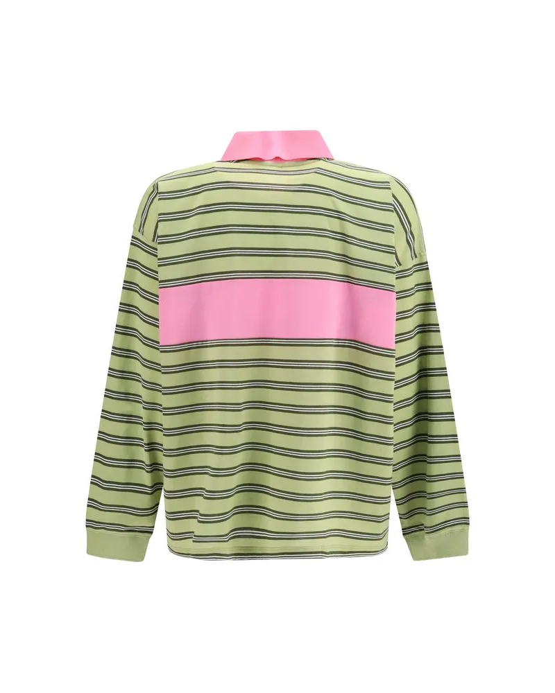 Versace Women's Multicolor Cotton Polo Shirt Green