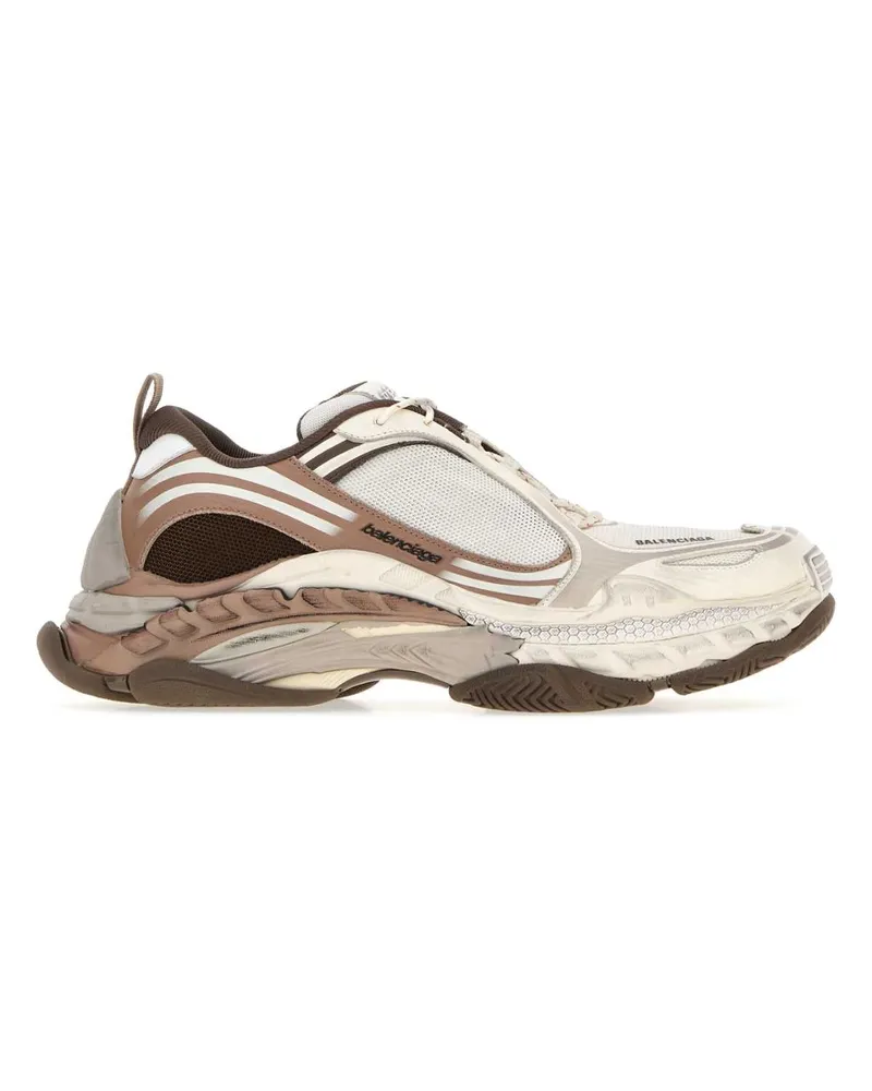 Balenciaga Men's Multicolor Canvas And Rubber Triple S.2 Sneakers Brown Mix - Beige Brown