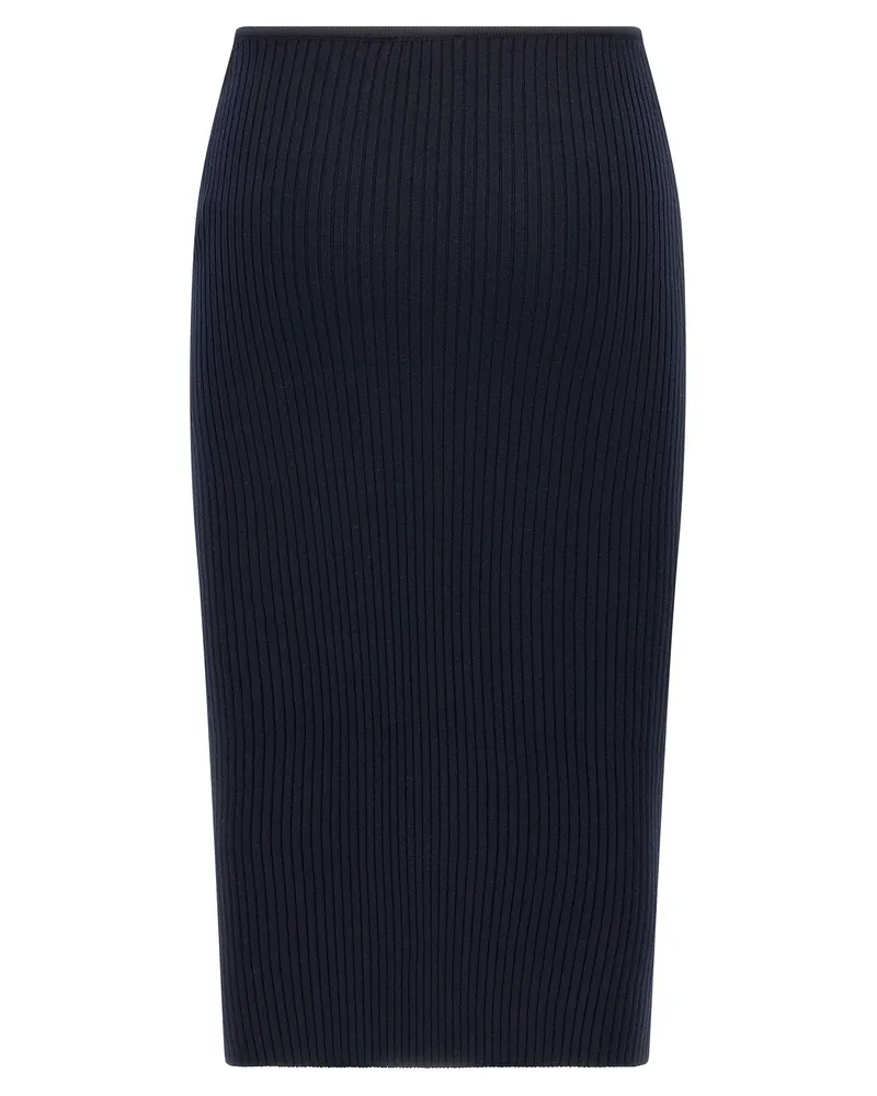 Courrèges Women's Blue Viscose Midi Skirt Navy