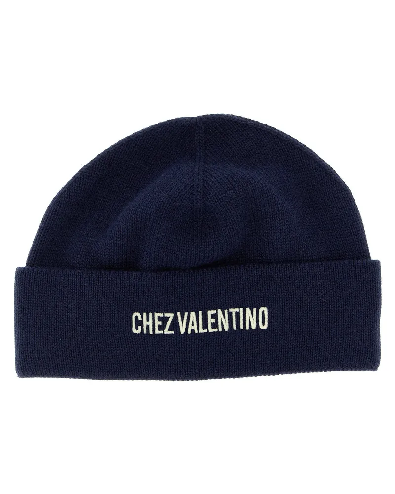 Valentino Garavani Virgin Wool Beanie — Navy Navy