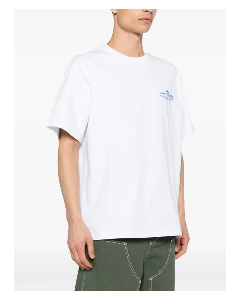 AWAKE NY Logo-Printed Cotton T-Shirt — White White