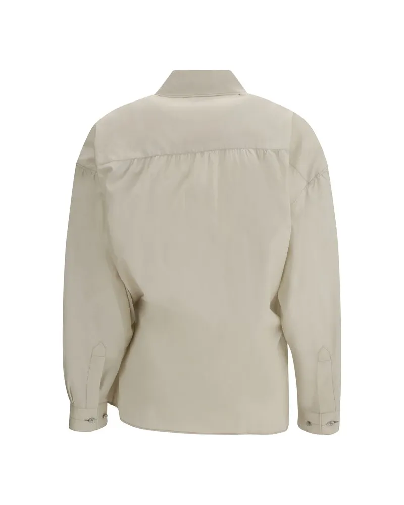 Christophe Lemaire Women's Beige Cotton Dress Shirt Beige