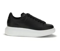 Calf Leather Platform Sneaker — Black