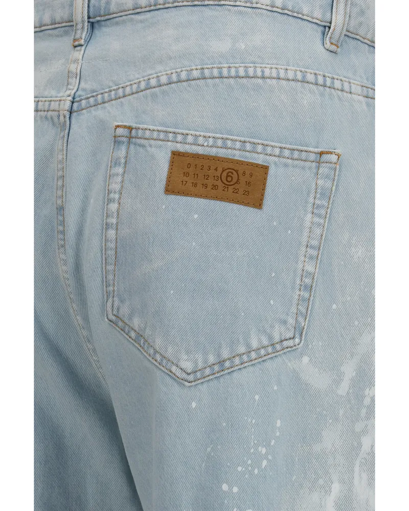 Maison Margiela Men's Jeans Light Blue Cotton Trousers Blue