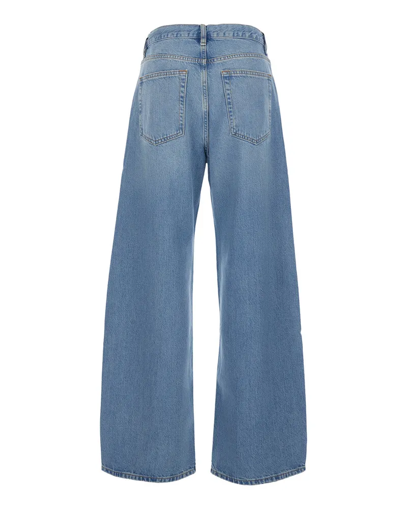 Frame Denim Women's Jeans Off Duty Drawstring Bow Blue Blue