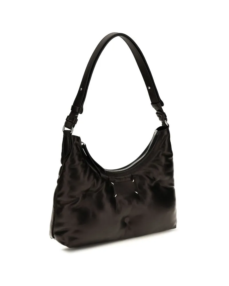 Maison Margiela Women's Black Lamb Ovis Aries Shoulder Bag Black