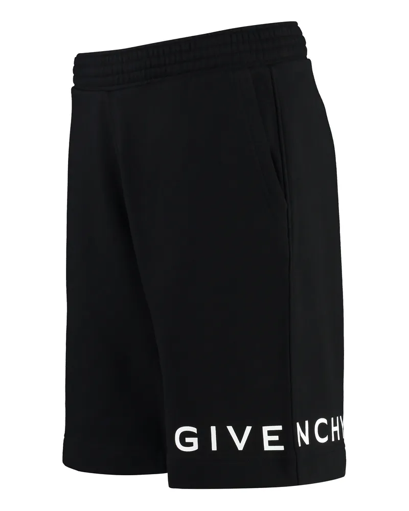 Givenchy Mens Cotton Fleece Shorts Black 