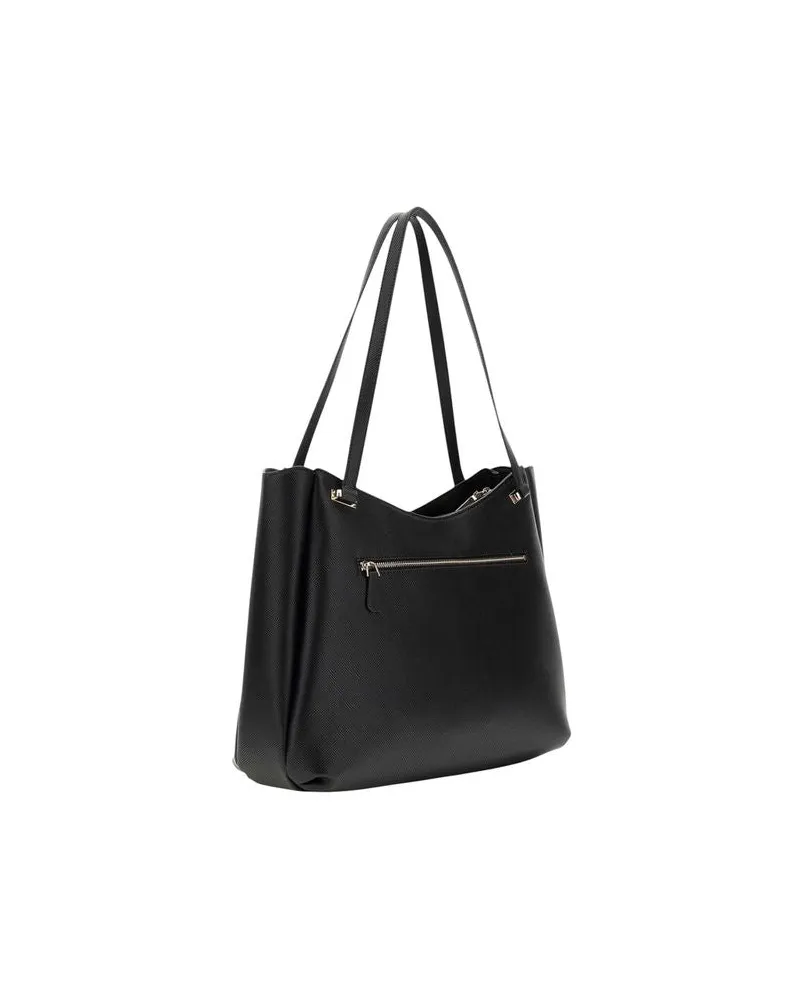 Guess Women's Tote Bag Black Polyurethane - Tote-Bags Black