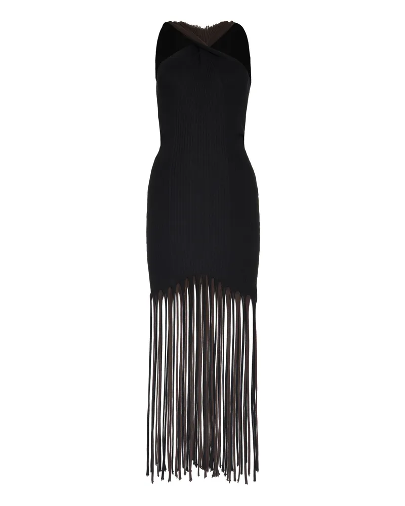 Bottega Veneta Cut-Out Shoulder Blouse — Black Black