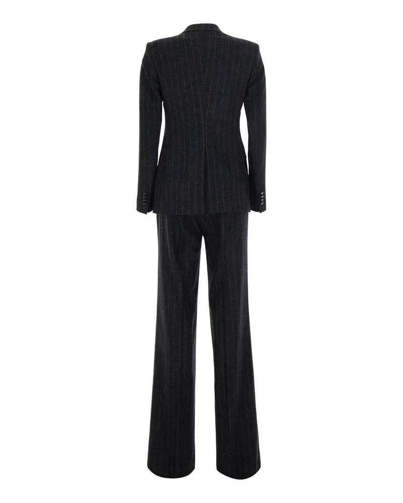 Tagliatore Women's Dress Grey Trouser Suits Gray