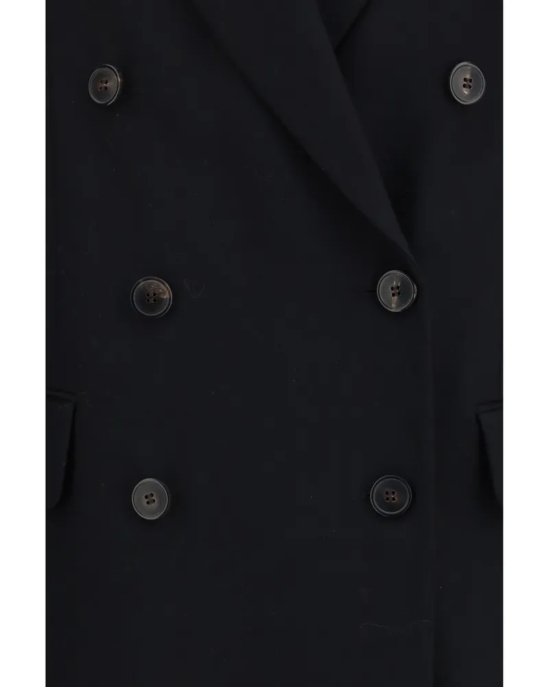 Dries van Noten Women's Long Wool Coat Black Merino Black