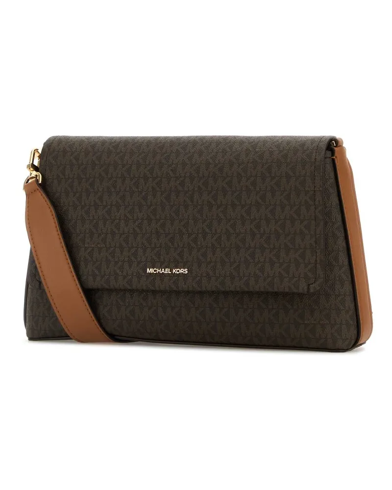 Michael Kors Women's Printed Canvas Crossbody Bag Brnacorn 89.pvc Borse A Tracolla Brown