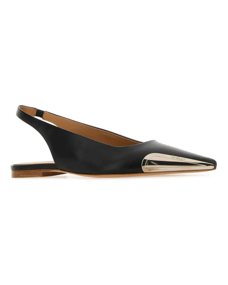 OFF-WHITE Blacksilv Flat Shoes Black