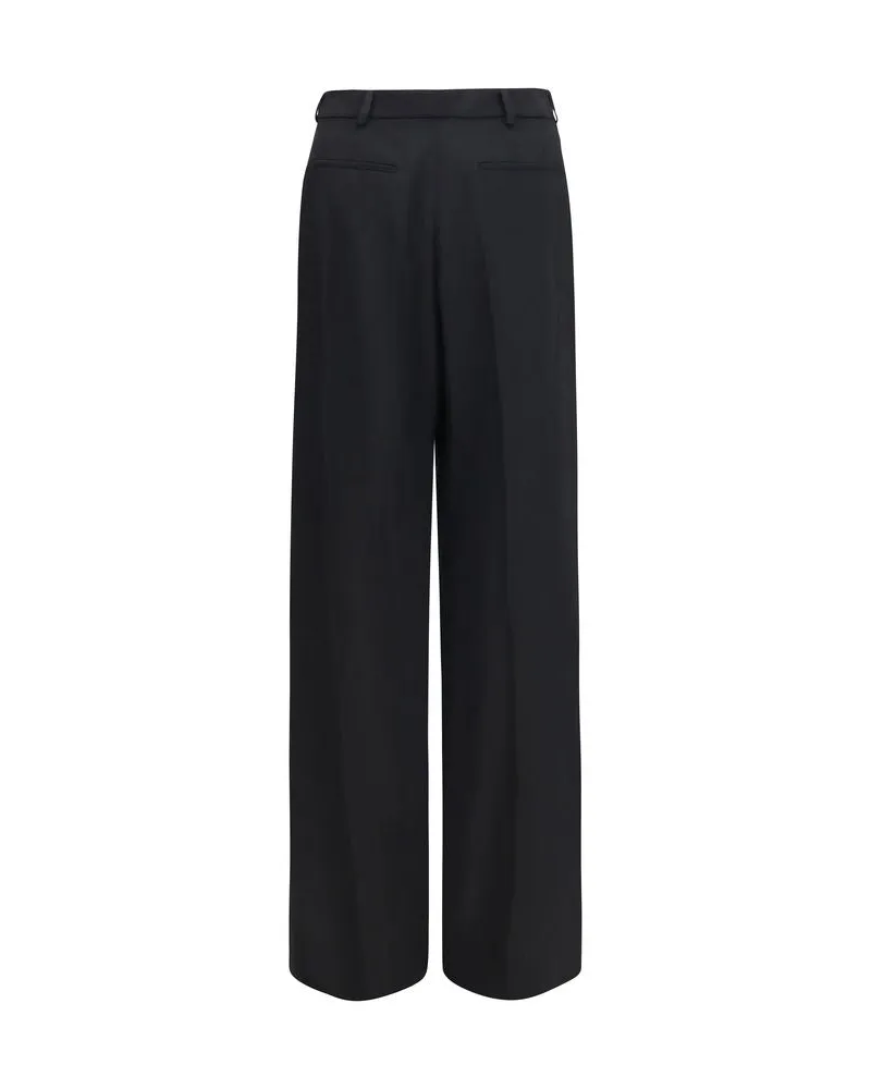Saint Laurent Men's Black Wool Oves Aries Dress Pants Black