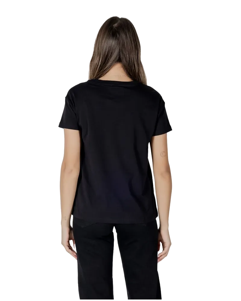 Armani Exchange Logo-Embroidered Cotton T-Shirt — Black Black