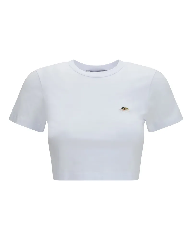 Fiorucci Women Cropped T-Shirt White Cotton T-Shirts & Jerseys White